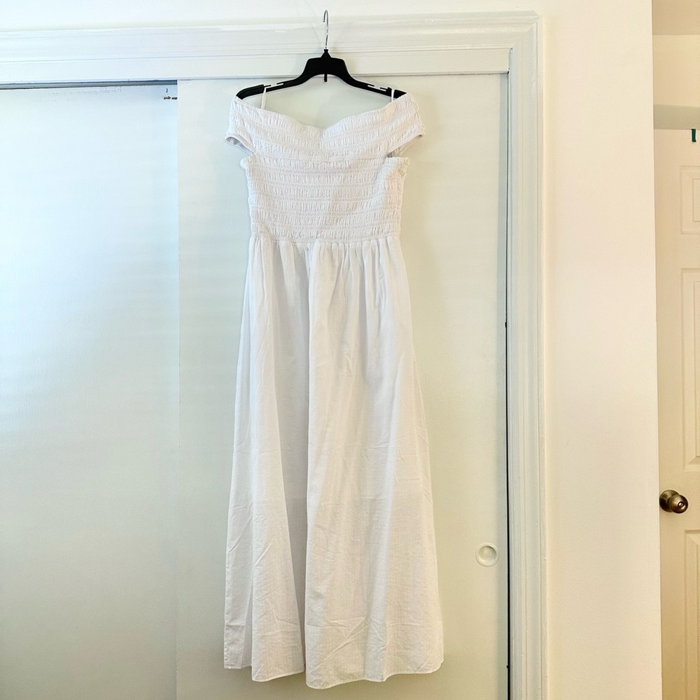 NWT Everlane Gauze Off the Shoulder Dress - Picture 3 of 10